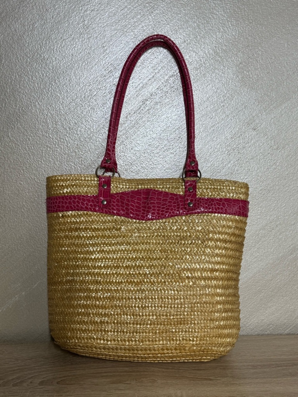 Woven Straw Tote Bag